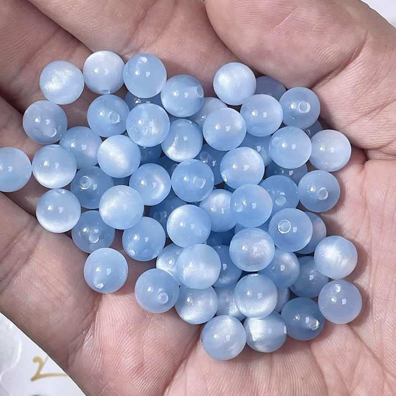 Cat Eye Resin Beads - Sky blue beads