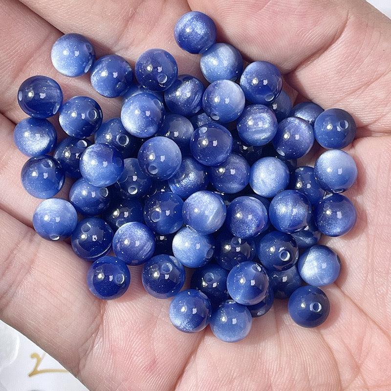 Cat Eye Resin Beads - Navy blue beads