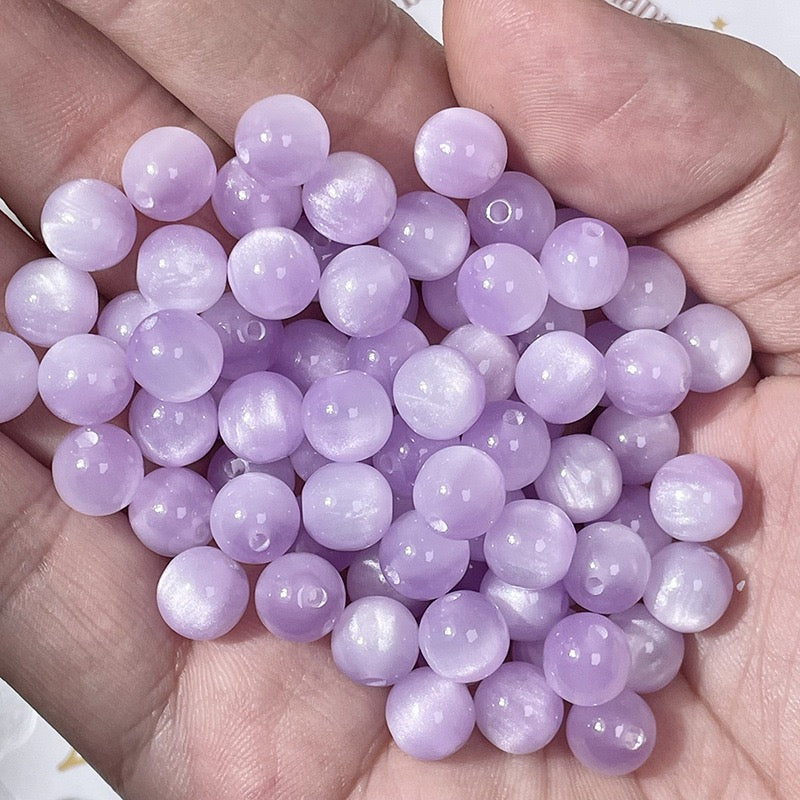 Cat Eye Resin Beads - Purple beads