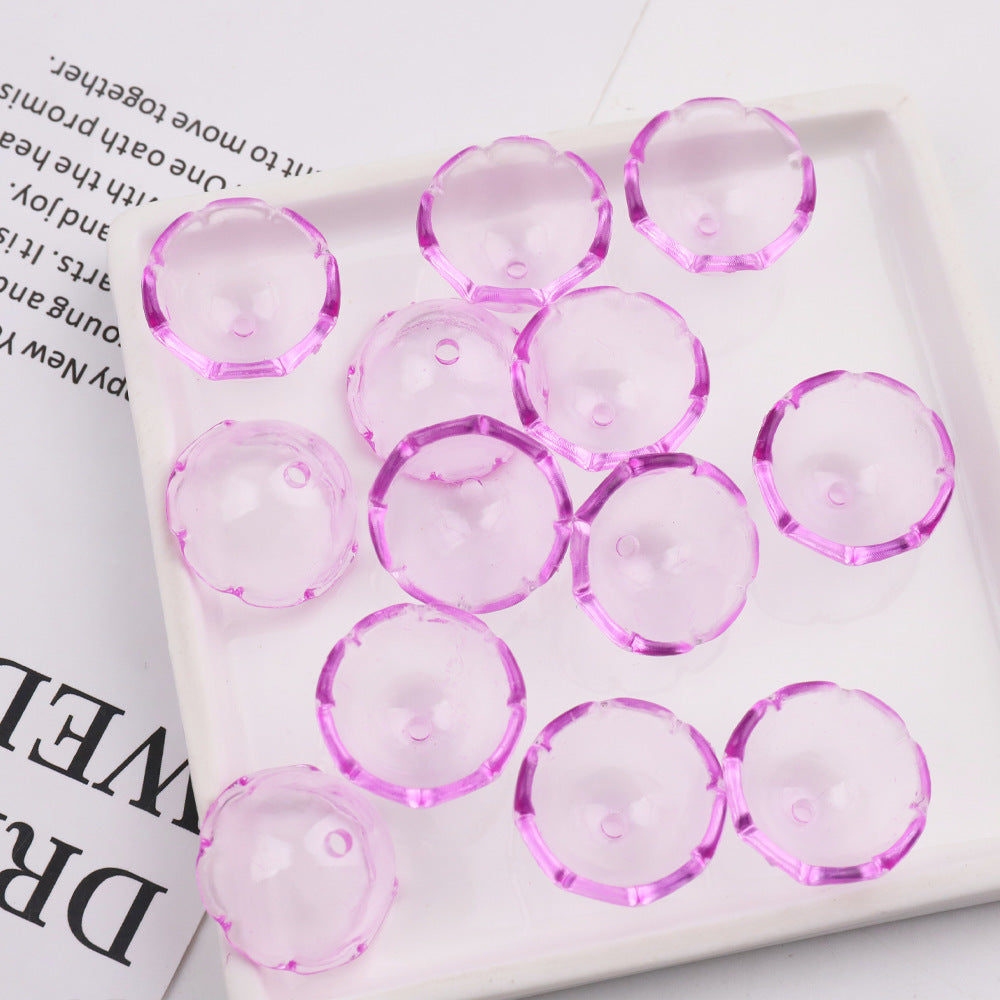 Acrylic jellyfish-bell beads — color option, LZQ Beads wholesale