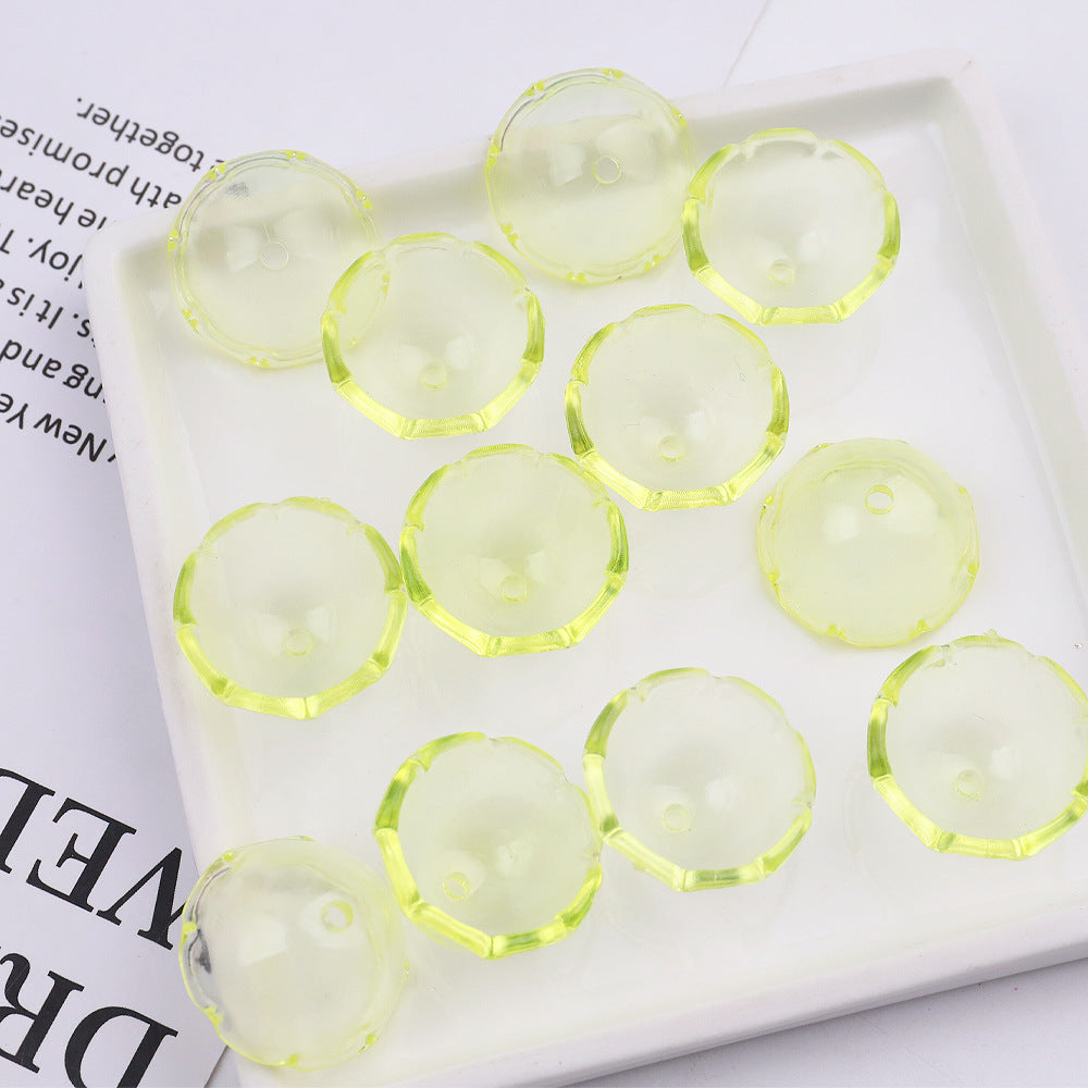 Acrylic jellyfish-bell beads — color option, LZQ Beads wholesale