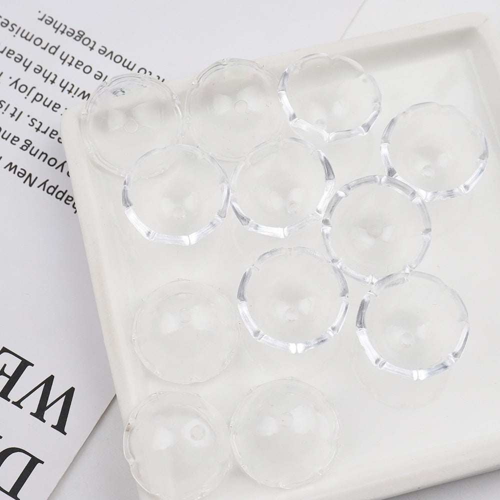 Transparent acrylic jellyfish-bell beads — wholesale loose beads for DIY bracelets, charms and keychains
