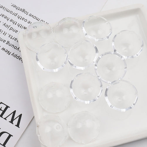 Transparent acrylic jellyfish-bell beads — wholesale loose beads for DIY bracelets, charms and keychains