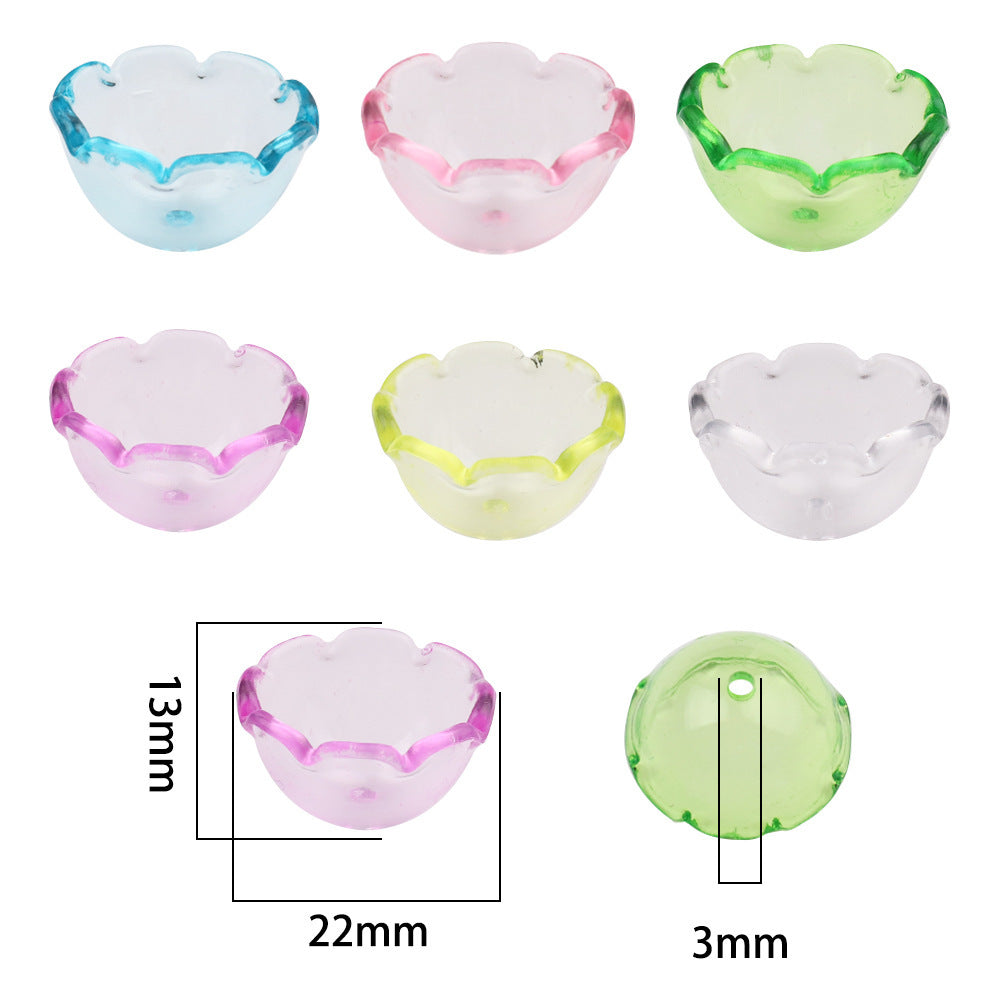Acrylic jellyfish-bell beads — color option, LZQ Beads wholesale